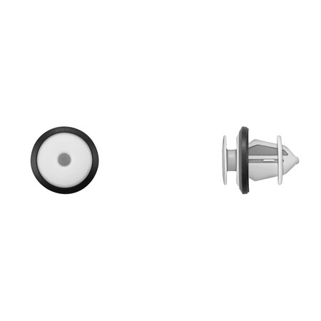 Disco Wht Nyln Door Panel Ret 8.5mm Hole 16.5mm Stem L PK25 10202PK