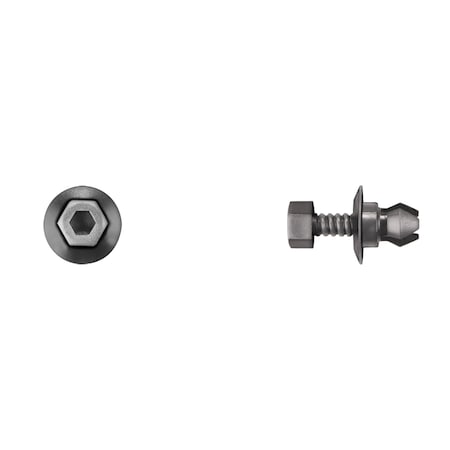 Disco Blk Nyln Hex Screw Retainer 8mm Hole 10mm Stem L PK25 10207PK