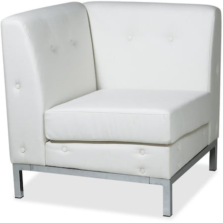 Ave 6 Collection: Wall Street Corner Chair, White Back, 28 in W 28" L 31" H, Leather Seat WST51C-W32