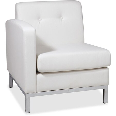 Ave 6 Collection: Wall Street Arm Chair, White Back, 27-1/4 in W 28-1/2" L 31" H, Built-in Arms WST51LF-W32