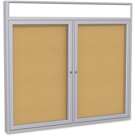 Ghent Enclosed Bulletin Board 36"x48", 2 Door PAK5