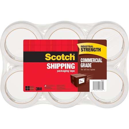 Scotch Cmrcl Grade Shipping Pkg Tape 3750-, PK6 3750-6