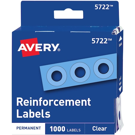 Avery Products Reinforcements, 1/4", Cl, PK1000 05722