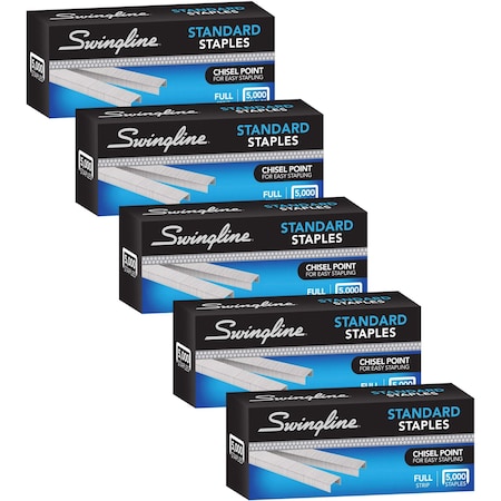 Swingline Staples, Sf1, Value Pack, 1/4", PK25000 35101