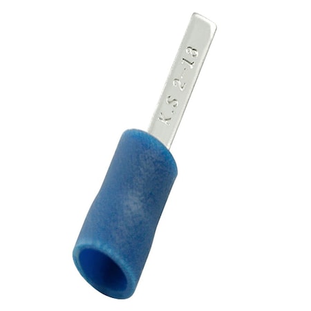 Panduit Blade Terminal, 14 AWG, 600 V, Vinyl Insulated, Blue, 25 PK EDV14-87MB-Q