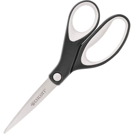 Westcott Scissors, 8" KleenEarth Soft Handle Straight Scissors 15588