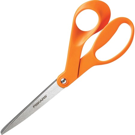 Fiskars Scissors, Bent, 8", Orange 1294518697WJ
