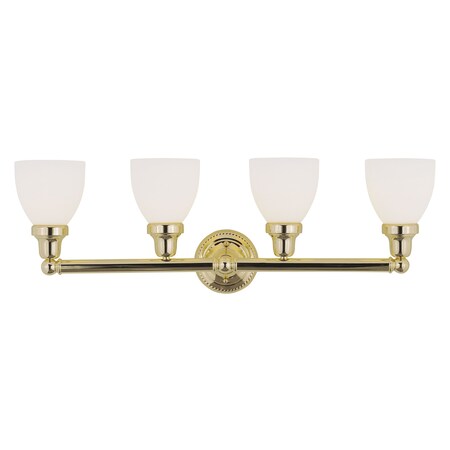 Livex Lighting Classic 4 Light Polished Brass Bath Vani 1024-02