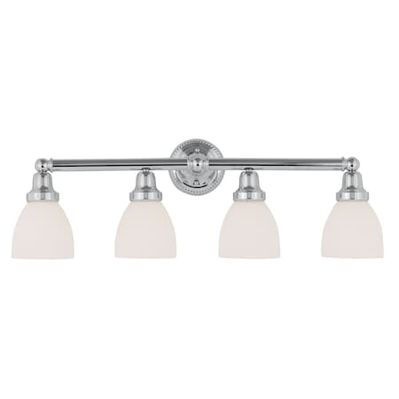 Livex Lighting Classic 4 Light Polished Chrome Bath Van 1024-05