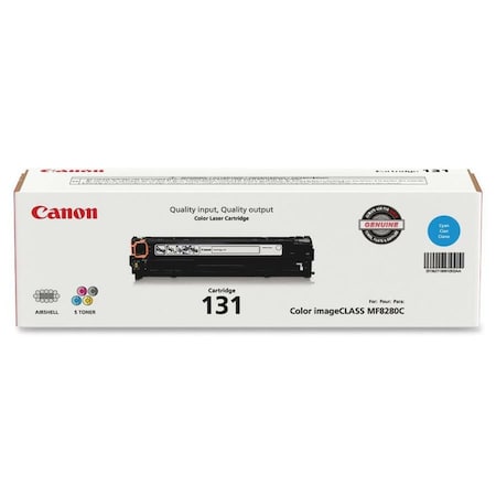 Canon Cartridge, Laser, 131, Cyn CRTDG131C
