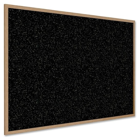 Ghent Rubber Bulletin Board 48-1/2"x72.5", Oak Frame WTR46-TN