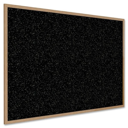 Ghent Rubber Bulletin Board 48-1/2"x96.5", Oak Frame WTR48-TN