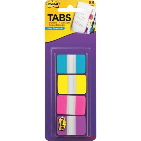 Post-It Tabs, Post-It, Solid, 1", AsSilvert 686AYPV1IN