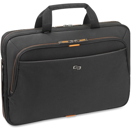 Solo Brief, Slim, Laptop, Bk/Orge UBN1014