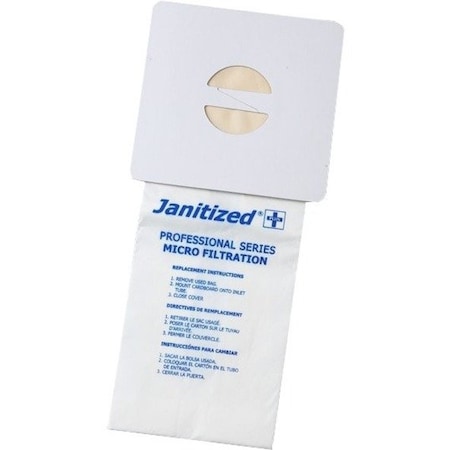 Janitized Filter Bag, Tennant 3000/3050,611780, PK10, 2-ply, Micro Filter, 10 PK JAN-CXBP-2(10)
