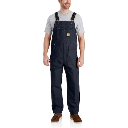 Carhartt Mens Bib Overall, 12oz 100% Cotton Duck, Navy, 44 x 36 102776-412