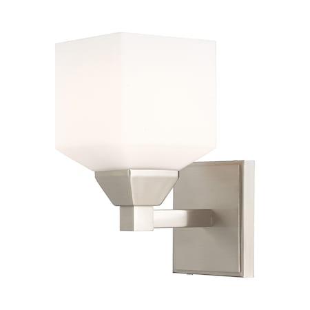 Livex Lighting Aragon 1 Light Brushed Nickel Wall Sconc 10281-91