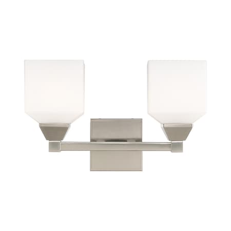 Livex Lighting Aragon 2 Light Brushed Nickel Bath Vanity 10282-91