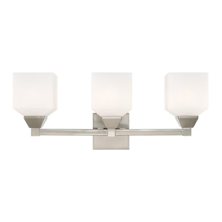 Livex Lighting Aragon 3 Light Brushed Nickel Bath Vanity 10283-91