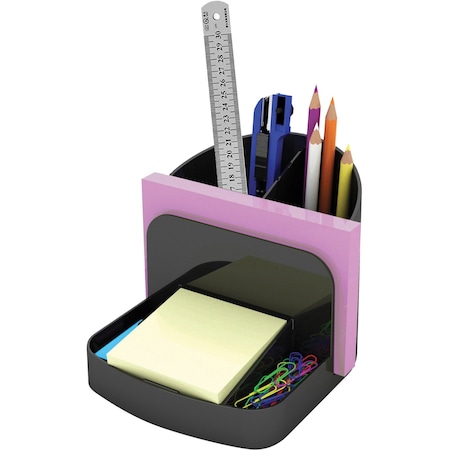 Deflecto Desk Caddy Organizer, Black 38904