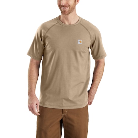Carhartt Mens FR Force Short Sleeve T-Shirt, 6oz 100% Cotton FR Jersey, Khaki, 3XL  102903-250