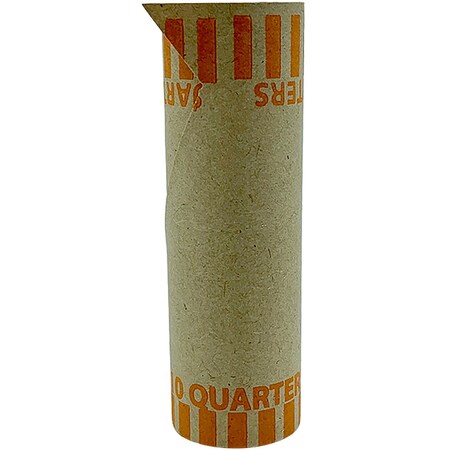 Coin-Tainer Coin Wrapper, Tube, Quarter, PK1000 PQP20025