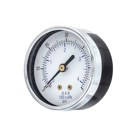 Pic Gauges 2 1/2 in Dial, 1/4 in NPT Male Center Back Location, Black Steel Case Material 102D-254D