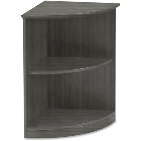 Mayline Round Corner Bookcase, Medina Qrtr, GryStl MVBQ2LGS
