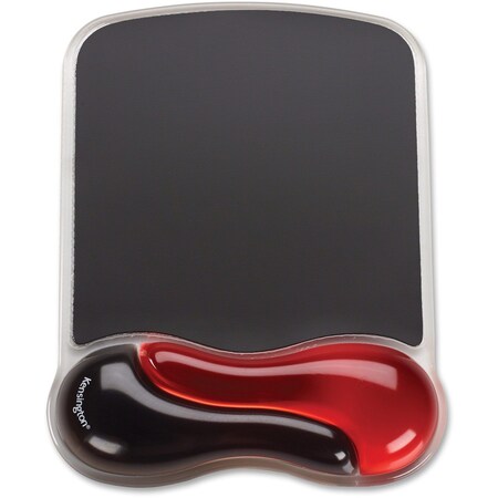 Kensington Mouse Pad Wrist Restpad, Gel, Red/Black 62402