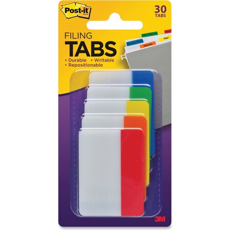 Post-It Tabs, Post-It, Solid, 2", Primry, PK30 686ROYGB
