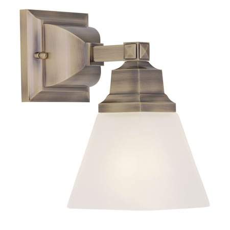 Livex Lighting Mission 1 Light Antique Brass Wall Sconc 1031-01