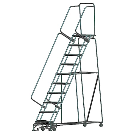 Ballymore Safety Rolling Ladder, Steel, 100 in.H 103214G