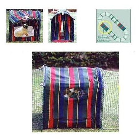 Kittywalk Clubhouse Striped 24" x 18" x 24" KWCLUB