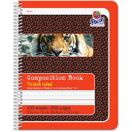 Pacon Composition Book, Spiral, 100 Sheet 2432