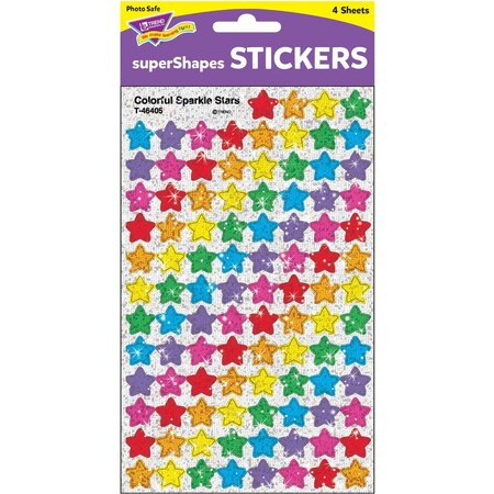 Trend Enterprises Stickers, Sparkle, Stars, Ast, PK400 46405