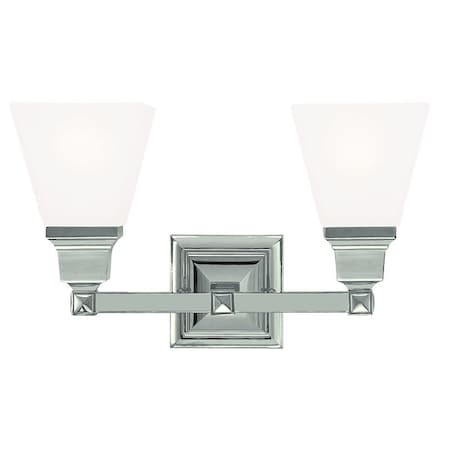Livex Lighting Mission 2 Light Polished Nickel Bath Van 1032-35