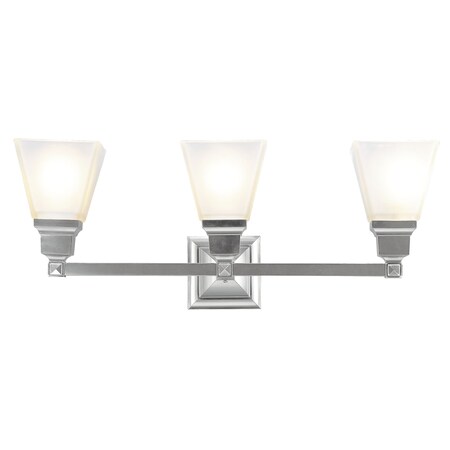 Livex Lighting Mission 3 Light Brushed Nickel Bath Vani 1033-91