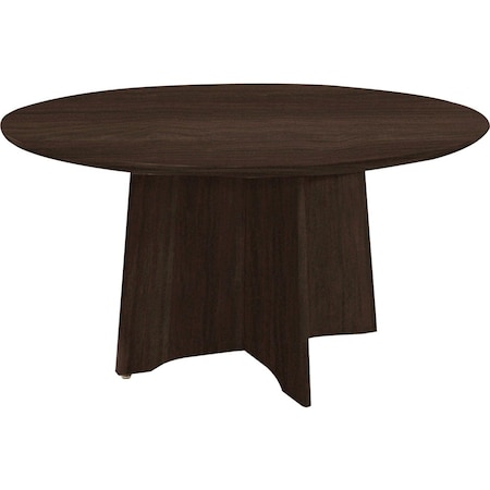 Mayline Medina Round Conference Table, Mocha Wood, MDF Frame, 48 in Dia x 29.5 in H MNCR48LDC
