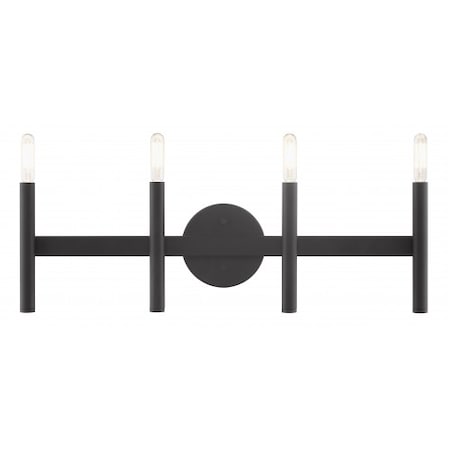 Livex Lighting Black ADA Vanity Sconce, 4 Light 10344-04