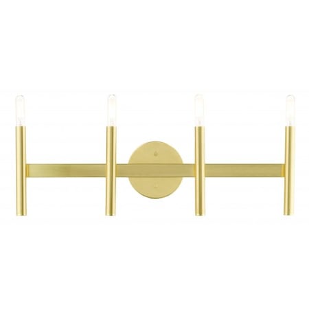 Livex Lighting Satin Brass ADA Vanity Sconce, 4 Light 10344-12