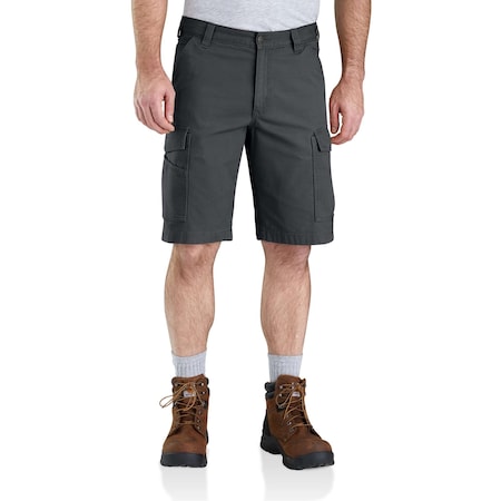 Carhartt Mens Rigby Relaxed Cargo Short, 8.5oz 98% Cotton/2% Spandex Canvas, Shadow, 48 in x 11 in 103542-029