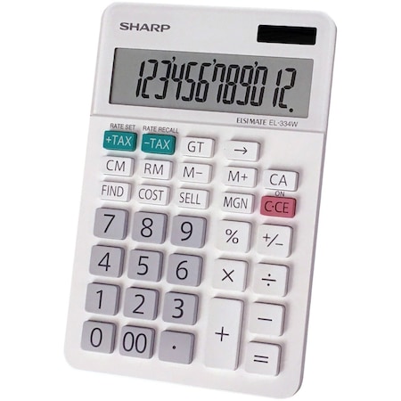 Sharp Calculator, Desktop, 12-Digit, We EL334W