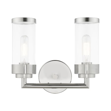 Livex Lighting Hillcrest 2 Light Polished Chrome Bath Vanity 10362-05