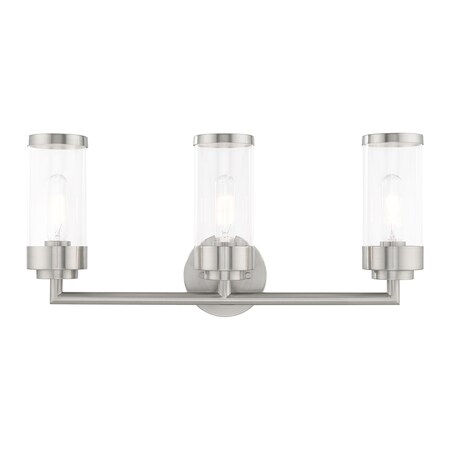 Livex Lighting Hillcrest 3 Light Brushed Nickel Bath Va 10363-91