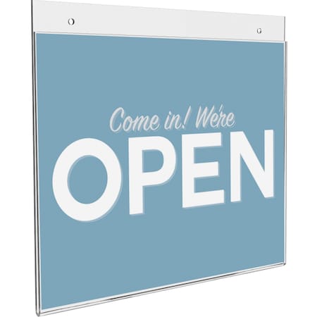 Deflecto Wall Signholder, Horizontal, 11" x 8.5" 68301-VP