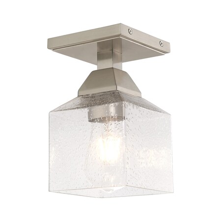 Livex Lighting Aragon 1 Light Brushed Nickel Ceiling Mount 10380-91