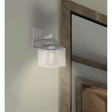 Livex Lighting Aragon 1 Light Polished Chrome Wall Sconce 10381-05