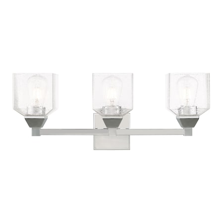 Livex Lighting Aragon 3 Light Polished Chrome Bath Vanity 10383-05