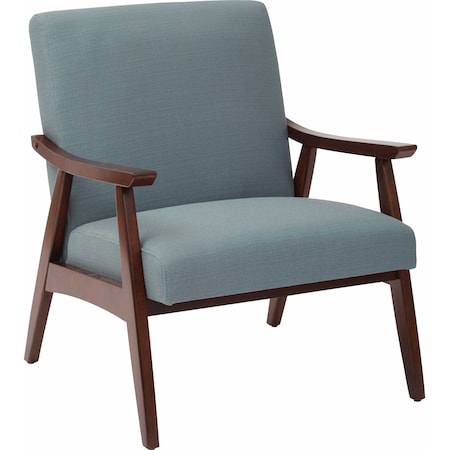 Ave 6 Collection: Davis Arm Chair, Wood Back, 26-1/2 in W 28-1/2" L 32-1/4" H, Fixed Arms, Fabric Seat DVS51-K21