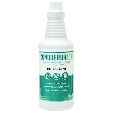 Conqueror 103 Liq, Odor Counteractant, Herbal Mint, PK12 103Q